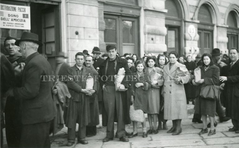 food parcels in Trieste post II world war