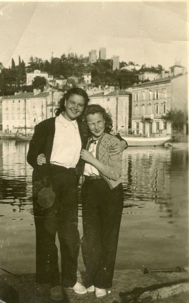 Sava Kaluža e Jolanda Gruden in Mažer Porto di Pirano 1948