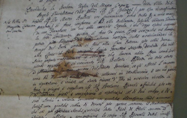 Fragment of the notarial document 