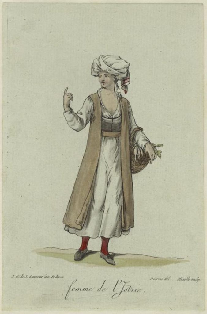 female worker in Trieste looked like in the 18th century